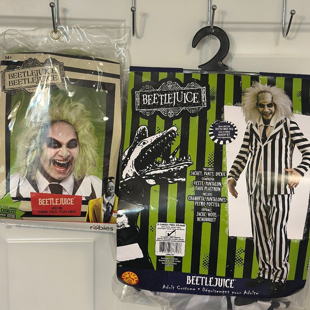 Mens Beetlejuice Costume & Wig